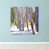 Flagstaff Winter Aspen Landschap – Daniel Fishback Canvas Afdruk (Insitu (Houten vloer))