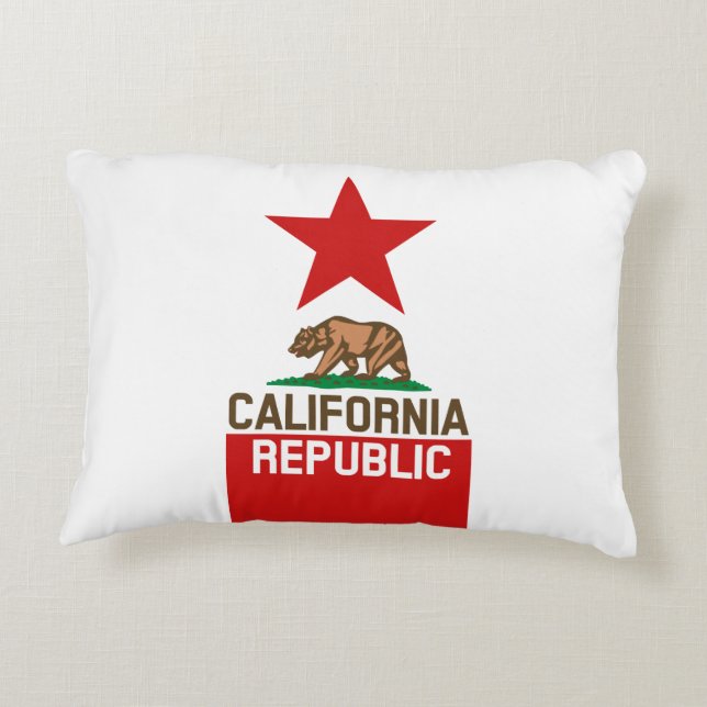 Flagster van de REPUBLIEK KLIFORNIË Accent Kussen (Achterkant)