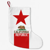 Flagster van de REPUBLIEK KLIFORNIË Kleine Kerstsok (Voorkant)