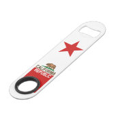 Flagster van de REPUBLIEK KLIFORNIË Speed Flessenopener (Achterkant Gekanteld)
