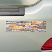Flagstone natuursteen steen patroon bakstenen bumpersticker (Op auto)