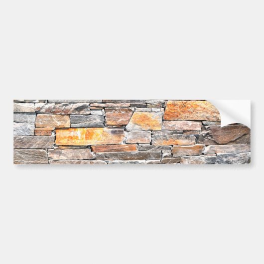 Flagstone natuursteen steen patroon bakstenen bumpersticker (Voorkant)
