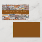 Flagstone natuursteen steen patroon bakstenen visitekaartje (Voorkant / Achterkant)