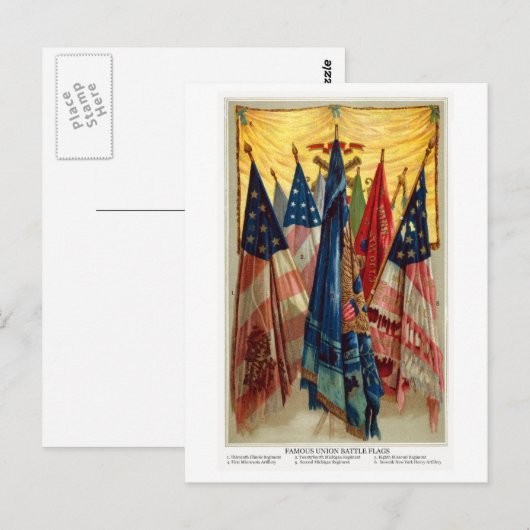 Flagunes nr.6 van de burgeroorlog briefkaart (Voorkant / Achterkant)