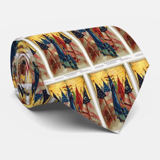 Flagunes nr.6 van de burgeroorlog stropdas (Opgerold)