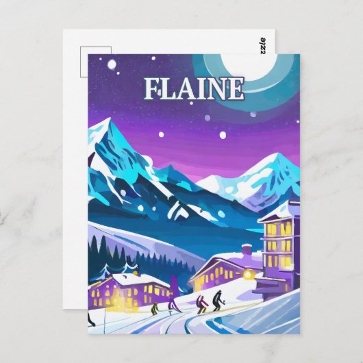 Flaine: Art Moderne in de besneeuwde Alpen Briefkaart (Voorkant / Achterkant)