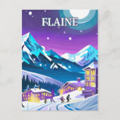 Flaine: Art Moderne in de besneeuwde Alpen Briefkaart (Voorkant)