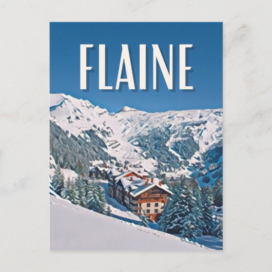 Flaine Skigebied Briefkaart (Voorkant)