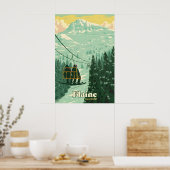Flaine Skigebied Reisposter Poster (Keuken)