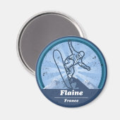 Flaine Skiresort - Snowboard Magneet (Voorkant / Achterkant)
