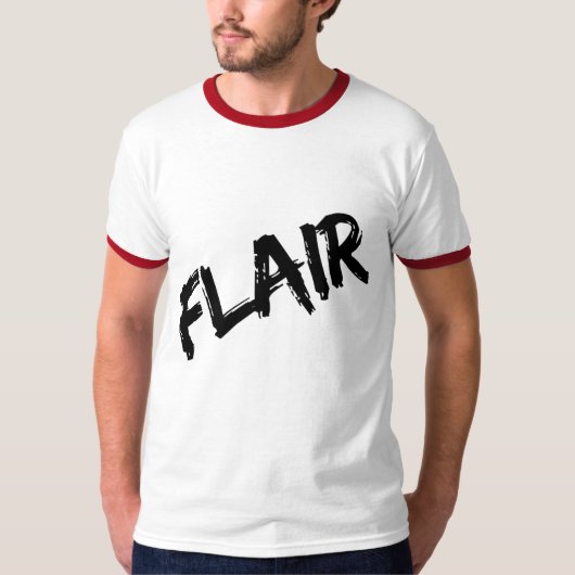 FLAIR Gedrukte Heren Basis Ring T-shirt (Voorkant)