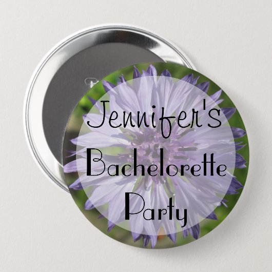 Flair — Lila/Paarse Bachelor-Button Ronde Button 4,0 Cm (Voorkant /achterkant)