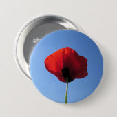 Flair - Memorial Day Red Poppy Blue Sky Ronde Button 7,6 Cm (Voorkant /achterkant)