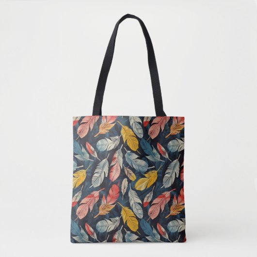 Flair met veren tote bag (Voorkant)