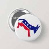 Flair Pin : Democraat Donkey Ronde Button 5,7 Cm (Voorkant /achterkant)