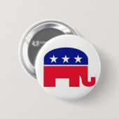Flair Pin : Republican Elephant Ronde Button 5,7 Cm (Voorkant /achterkant)