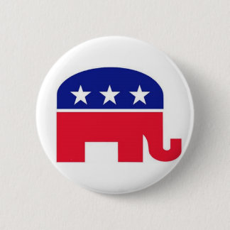 Flair Pin : Republican Elephant Ronde Button 5,7 Cm