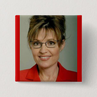 Flair Pin : Sarah Palin Vierkante Button 5,1 Cm