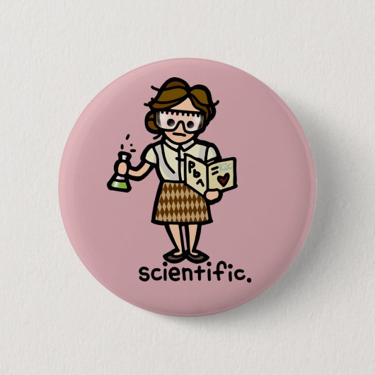 flair voor de labjas. ronde button 5,7 cm (Voorkant)