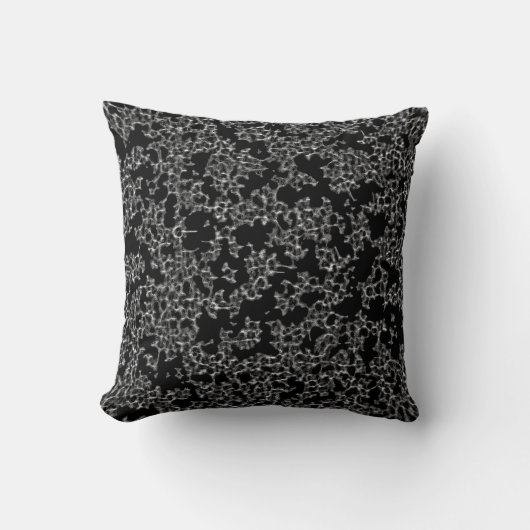 Flake Lace Black Pillow Kussen (Voorkant)