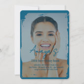 Flakes Frame Winter Birthday Bash Invitation Save The Date (Voorkant)