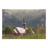 Flakstad Church Foto Afdruk (Voorkant)