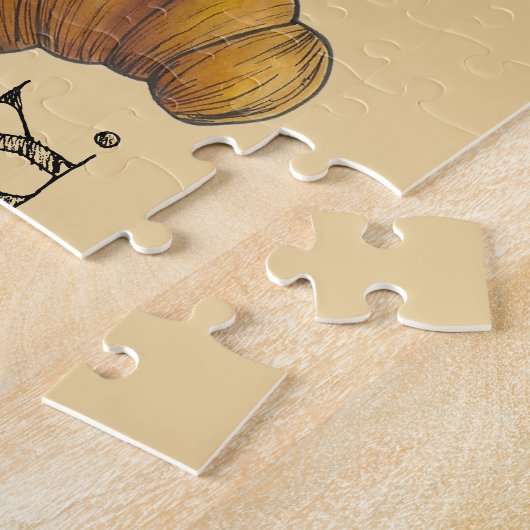 Flaky Buttery Croissant French Pastry Foodie Legpuzzel (Zijkant)