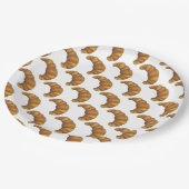 Flaky Buttery Croissant French Pastry Foodie Papieren Bordje (Gekanteld)