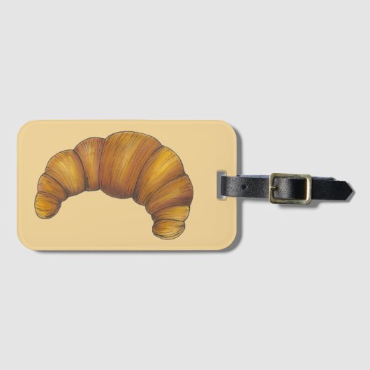 Flaky Buttery French Croissant Foodie Pastry Chef Bagagelabel (Voorkant (horizontaal))