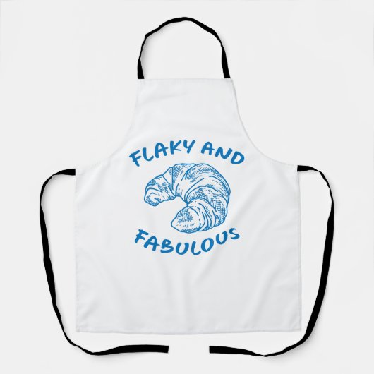Flaky en Fabulous, Franse Croissant Chef Schort (Voorkant)