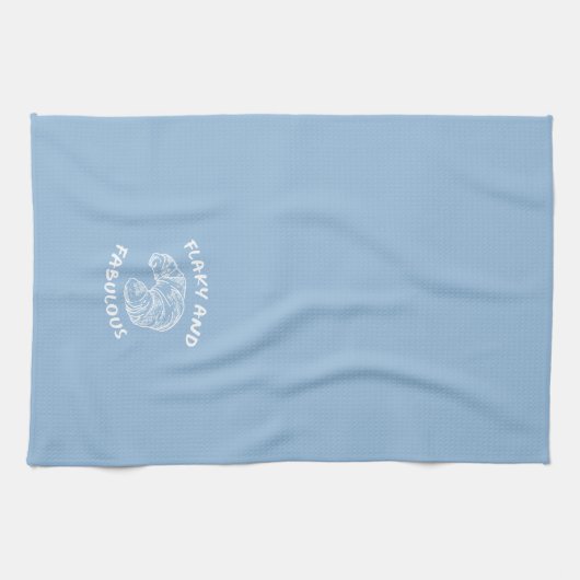 Flaky en fantastische Franse croissant Theedoek (Horizontaal)