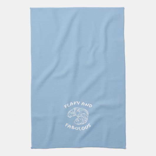 Flaky en fantastische Franse croissant Theedoek (Verticaal)