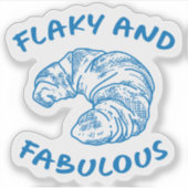Flaky en fantastische Franse Parijse croissant Sticker (Voorkant)
