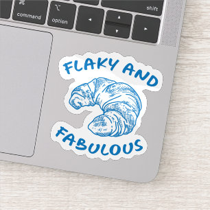 Flaky en fantastische Franse Parijse croissant Sticker