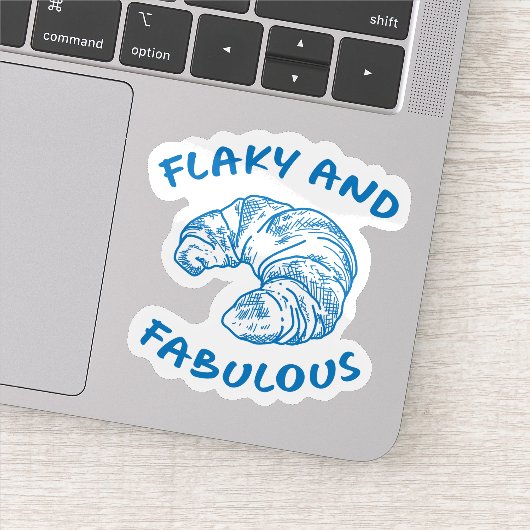 Flaky en fantastische Franse Parijse croissant Sticker (Detail)