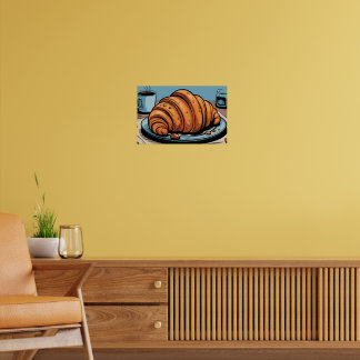 Flaky Morning Croissant Treat Poster