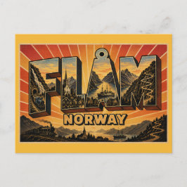 Flåm Noorwegen Spoorlijn Briefkaart
