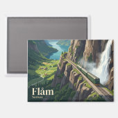 Flåm-spoorlijn Noorwegen Magneet (Voorkant / Achterkant)