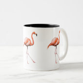 Flamant rose tweekleurige koffiemok (Voorkant rechts)