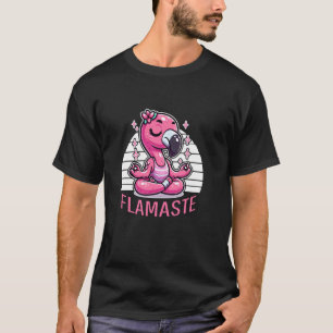 Flamaste Grappige Flamingo, Yoga Meditatie Zen Min T-shirt