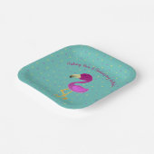 Flamazing Birthday Flamingo Papieren Bordje (Gebogen)