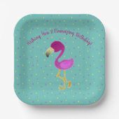 Flamazing Birthday Flamingo Papieren Bordje (Voorkant)