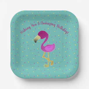 Flamazing Birthday Flamingo Papieren Bordje