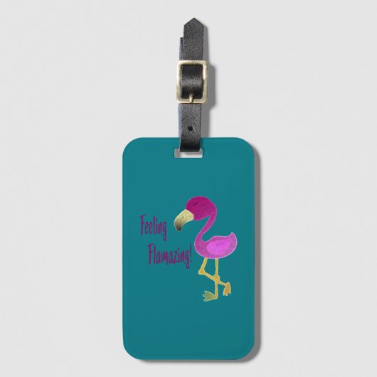 Flamazing Flamingo Bagagelabel (Voorkant (verticaal))