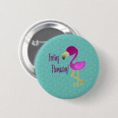 Flamazing Flamingo Ronde Button 5,7 Cm (Voorkant /achterkant)