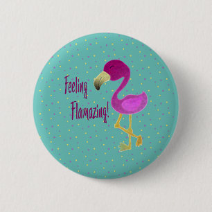 Flamazing Flamingo Ronde Button 5,7 Cm