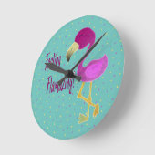 Flamazing Flamingo Ronde Klok (Hoek)