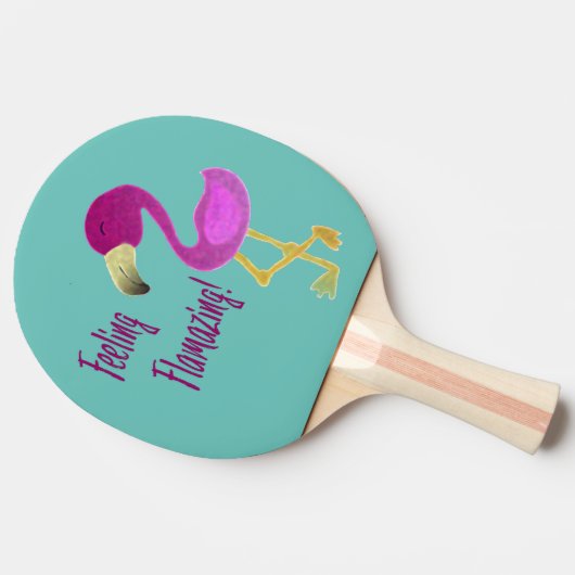 Flamazing Flamingo Tafeltennisbatje (Zijkant)