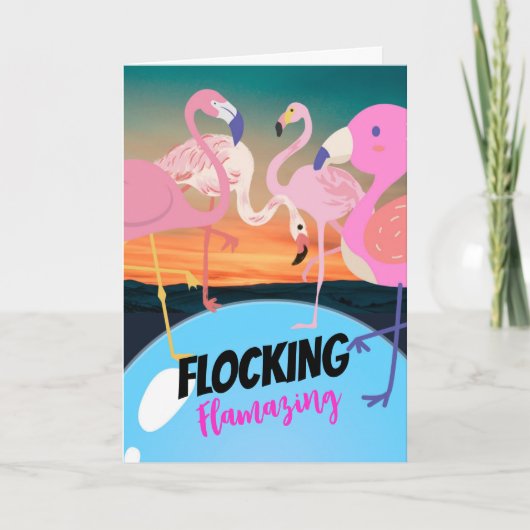 Flamazing Funny Hartelijk dank voor Flamingos Kaart (Voorkant)