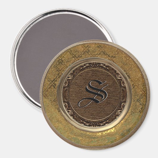 Flambeau Victoriaans monogrammagneet Magneet (Voorkant / Achterkant)